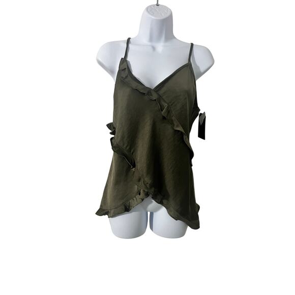 NWT Size Med Melrose & Market Olive Green Satin Cami - Picture 2 of 8